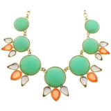 Mi Amore Necklace-Earring-Set Gold-Tone/Green