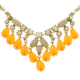 Mi Amore Necklace-Earring-Set Gold-Tone/Orange