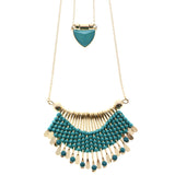 Mi Amore Necklace-Earring-Set Gold-Tone/Blue