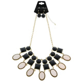 Mi Amore Necklace-Earring-Set Gold-Tone/Black