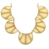 Mi Amore Necklace-Earring-Set Gold-Tone/White