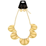 Mi Amore Necklace-Earring-Set Gold-Tone/White