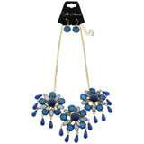 Mi Amore Necklace-Earring-Set Gold-Tone/Blue