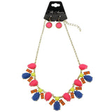 Mi Amore Necklace-Earring-Set Gold-Tone/Multicolor