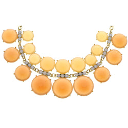 Mi Amore Necklace-Earring-Set Gold-Tone/Peach