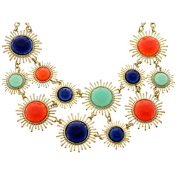 Mi Amore Necklace-Earring-Set Gold-Tone/Multicolor