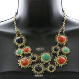 Mi Amore Necklace-Earring-Set Gold-Tone/Multicolor