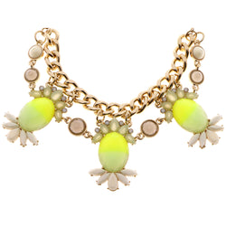 Mi Amore Necklace-Earring-Set Gold-Tone/Green