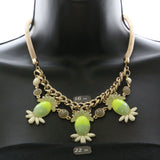 Mi Amore Necklace-Earring-Set Gold-Tone/Green