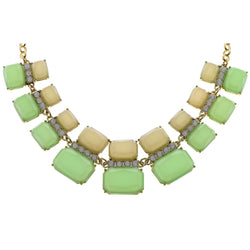 Mi Amore Necklace-Earring-Set Gold-Tone/Green