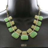 Mi Amore Necklace-Earring-Set Gold-Tone/Green