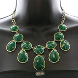 Mi Amore Necklace-Earring-Set Gold-Tone/Green