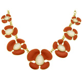 Mi Amore Necklace-Earring-Set Gold-Tone/Orange