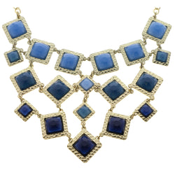 Mi Amore Necklace-Earring-Set Gold-Tone/Blue