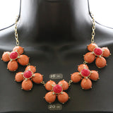 Mi Amore Fashion-Necklace Gold-Tone/Peach