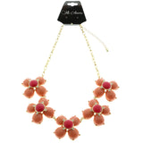 Mi Amore Fashion-Necklace Gold-Tone/Peach