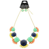 Mi Amore Necklace-Earring-Set Gold-Tone/Multicolor