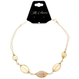 Mi Amore Collar-Necklace Gold-Tone/White