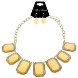 Mi Amore Necklace-Earring-Set Gold-Tone/Brown
