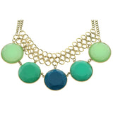 Mi Amore Necklace-Earring-Set Gold-Tone/Green