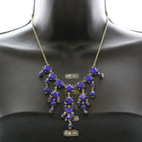 Mi Amore Necklace-Earring-Set Gold-Tone/Blue