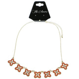 Mi Amore Fashion-Necklace Gold-Tone/Orange