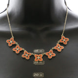 Mi Amore Fashion-Necklace Gold-Tone/Orange