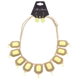 Mi Amore Necklace-Earring-Set Gold-Tone/Green