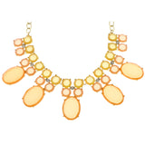 Mi Amore Necklace-Earring-Set Gold-Tone/Peach