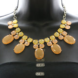 Mi Amore Necklace-Earring-Set Gold-Tone/Peach