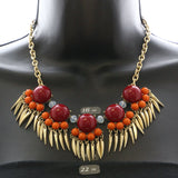 Mi Amore Necklace-Earring-Set Gold-Tone/Red