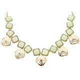 Mi Amore Necklace-Earring-Set Gold-Tone/Green