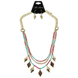 Mi Amore Necklace-Earring-Set Gold-Tone/Multicolor