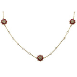 Mi Amore Necklace-Earring-Set Gold-Tone/Red