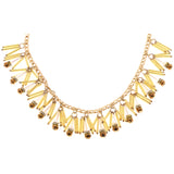 Mi Amore Necklace-Earring-Set Gold-Tone/White