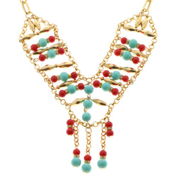 Mi Amore Necklace-Earring-Set Gold-Tone/Multicolor