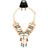 Mi Amore Necklace-Earring-Set Gold-Tone/Multicolor