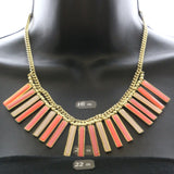 Mi Amore Necklace-Earring-Set Gold-Tone/Pink