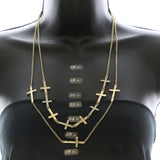 Mi Amore Necklace-Earring-Set Gold-Tone/White