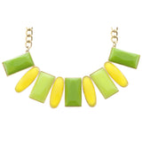 Mi Amore Necklace-Earring-Set Gold-Tone/Green