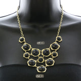 Mi Amore Necklace-Earring-Set Gold-Tone/Black