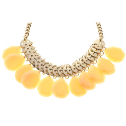 Mi Amore Necklace-Earring-Set Gold-Tone/Peach