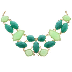 Mi Amore Necklace-Earring-Set Gold-Tone/Green