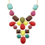 Mi Amore Necklace-Earring-Set Gold-Tone/Multicolor