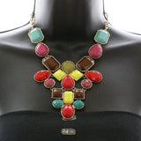 Mi Amore Necklace-Earring-Set Gold-Tone/Multicolor