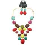 Mi Amore Necklace-Earring-Set Gold-Tone/Multicolor