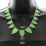 Mi Amore Necklace-Earring-Set Gold-Tone/Green