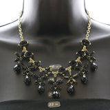 Mi Amore Necklace-Earring-Set Gold-Tone/Black