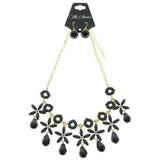 Mi Amore Necklace-Earring-Set Gold-Tone/Black