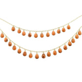 Mi Amore Necklace-Earring-Set Gold-Tone/Orange